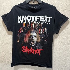 2021 knotfest Slipknot Black T shirt - Size Medium Killswitch Engage Fever 333